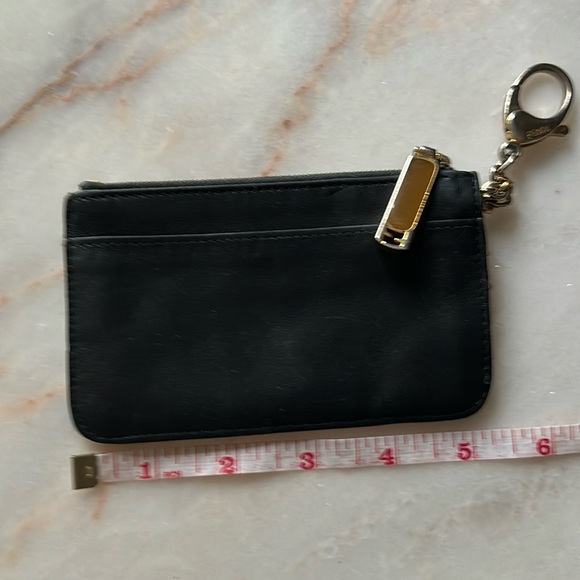 FENDI BLACK LEATHER KEY CHAIN CARD WALLET - Picture 15 of 16